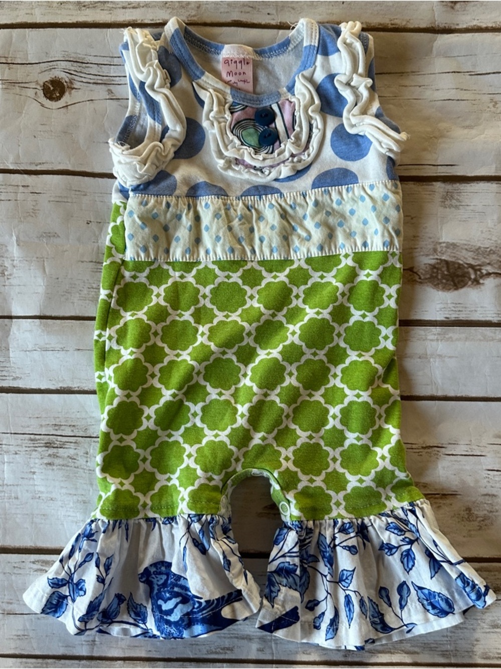 Giggle moon romper vguc 6m